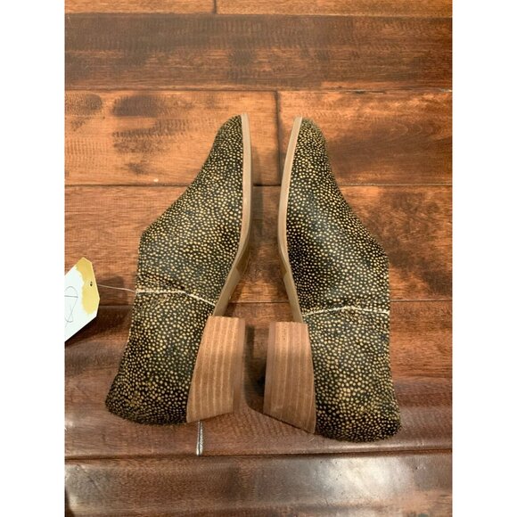 Madewell Black & Tan Spotted Dyed Calf Hair Cut-Out Ankle Booties, Size 7.5 (US) - Picture 7 of 8